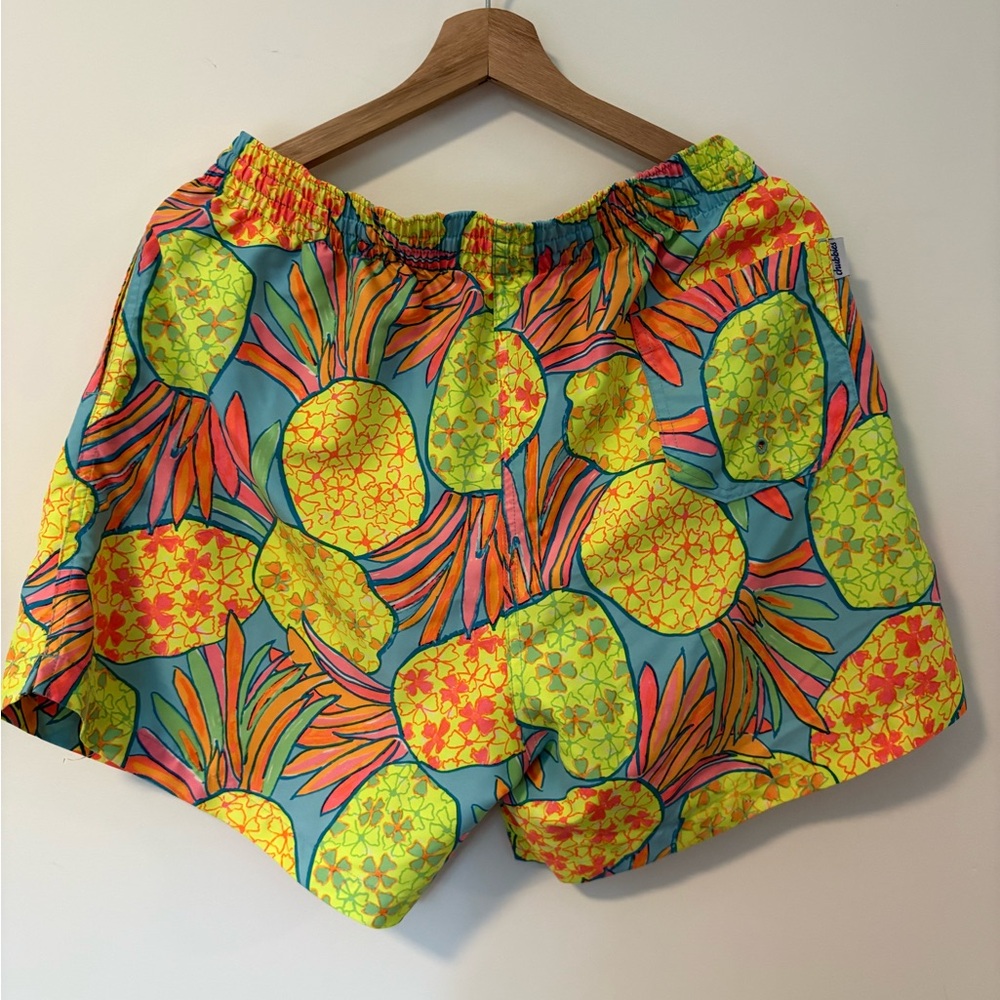 Chubbies Blue and Yellow Athletic Shorts Vibrant Design